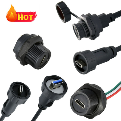 kwaliteit  IP67 Waterproof Wire Connector USB 3.0 2.0 Adapter Mated Male To Female Panel Mount fabriek