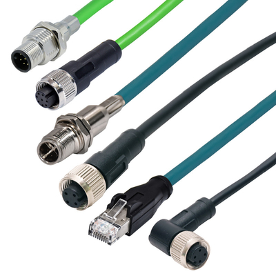 kwaliteit  A B D X Coded 3 - 17 Pin M12 Cable Connectors Solder Locking Industrial Standard fabriek
