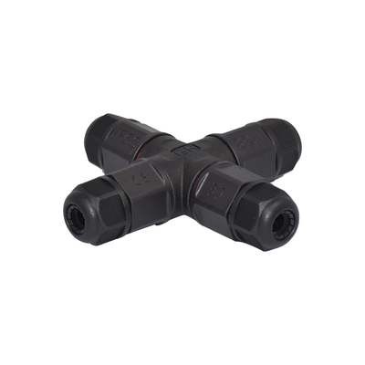 kwaliteit  7.5mm LED Waterproof Connector 4ways IP67 Screw T Type Assembly 2 Pin Solar Connector fabriek