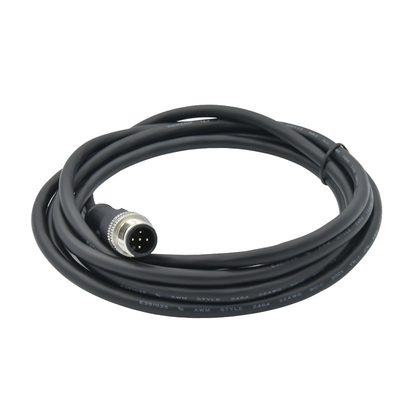 Waterdichte M12 3 de Zwarte Kabel van Pin Connector Straight Plug Sensor aan Vrije Beëindigenschakelaar
