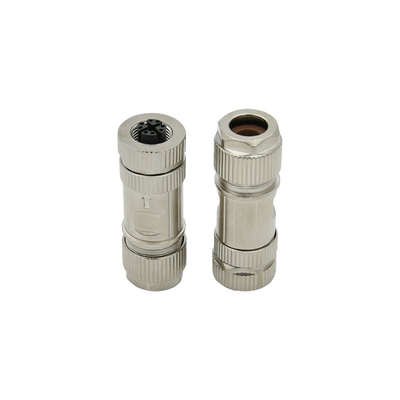 Industriële M12 X Code Connector Metalen Kabel Plug En Socket Lan 8 Pin