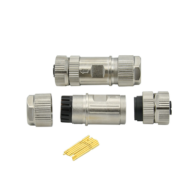 Industriële M12 X Code Connector Metalen Kabel Plug En Socket Lan 8 Pin