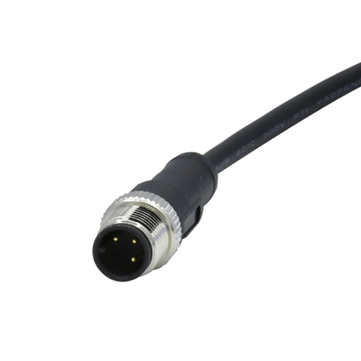 Een codering 3-pins M12 waterdichte connector mannelijke vrouwelijke rechte hoek elleboog Ip68 sensorkabeldraad