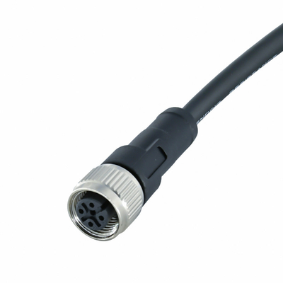 Een codering 3-pins M12 waterdichte connector mannelijke vrouwelijke rechte hoek elleboog Ip68 sensorkabeldraad