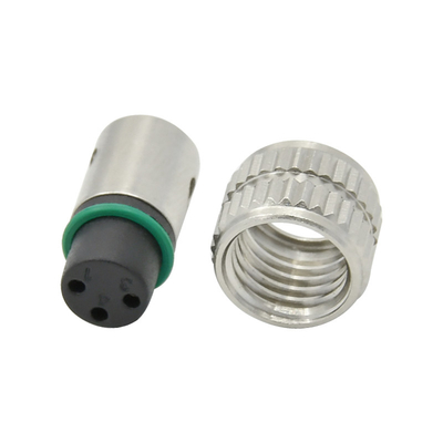 Vernikkelde M8 6 Waterdicht Pin Connector Copper Material IP67