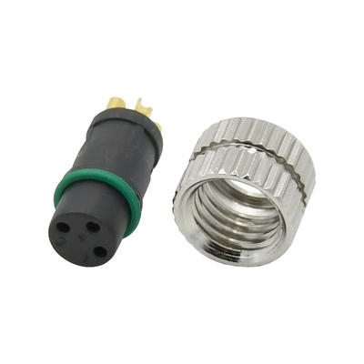 Vernikkelde M8 4 Waaier van de de Classificatietemperatuur van PIN Connector 5A de Huidige -40℃~+105℃