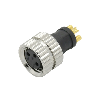 Vernikkelde M8 4 Waaier van de de Classificatietemperatuur van PIN Connector 5A de Huidige -40℃~+105℃