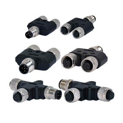 IP68 / IP67 M12 waterdichte connector Elleboog/rechte PVC / PUR kabelconnector