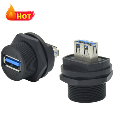 Ronde waterdichte kabel connector apparaat Zwart Wit kleur