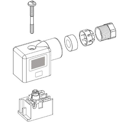 IP67-beschermingsniveau Solenoïde-klepconnector met roestvrij staal