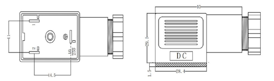 IP67-beschermingsniveau Solenoïde-klepconnector met roestvrij staal