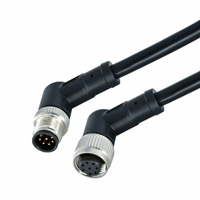 M12-connector met waterdichte 8-pins gevormde stekkabel