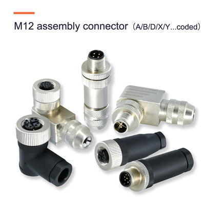 TPU/PA-connector Inbreng M12 waterdicht connector Nominale stroom 4A Pins 3 4 5 6 8 12 17