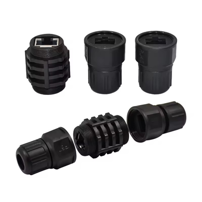 Cat6a RJ45 Plastic Enclosed Panel Connectors voor Cat6a-apparatuur Waterdicht via Ethernet LAN-kabel Waterdicht