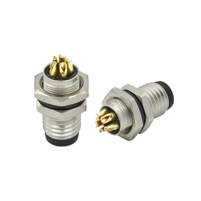 Messingcontacten en 4A nominale stroom M8 waterdichte connector voor industriële automatisering