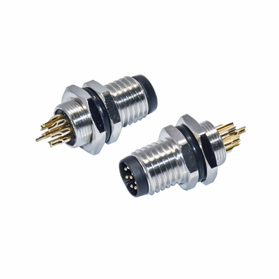 Messingcontacten en 4A nominale stroom M8 waterdichte connector voor industriële automatisering