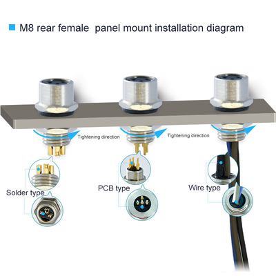 TPU Insert 8 pin waterdicht connector voor ruwe omgevingen