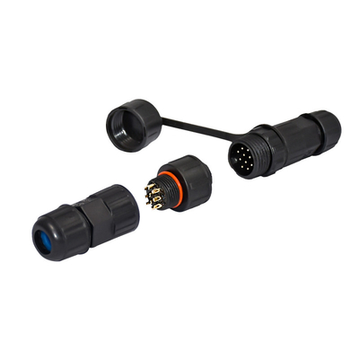 Plastic LED waterdichte connector met zwarte coating en IP67/IP68 waterdichte rating