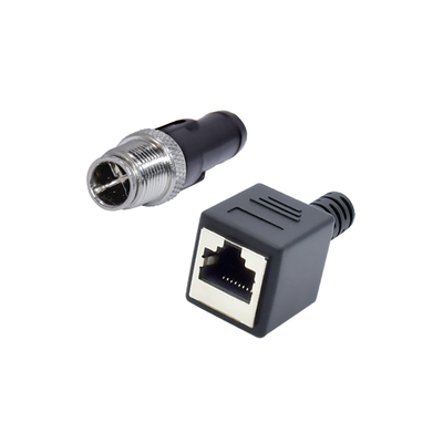 M12 naar RJ45 Waterdichte Connector 3-17 Pin A B C D X Code Mannelijk Vrouwelijk