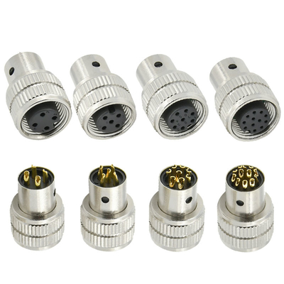 M12 Vrouwelijke schildplugconnector 3-17 pin IP67 waterdicht DIN-standaard
