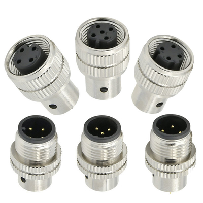 M12 Vrouwelijke schildplugconnector 3-17 pin IP67 waterdicht DIN-standaard