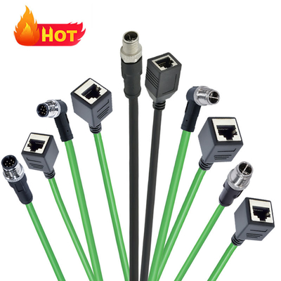 4A beoordeelde M12 naar RJ45 connector IP67 waterdicht mannelijk vrouwelijk