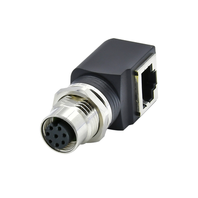 M12 tot RJ45 Ethernet Connector Manlijk Vrouwelijk IP67 Waterdicht 3-17 Pin