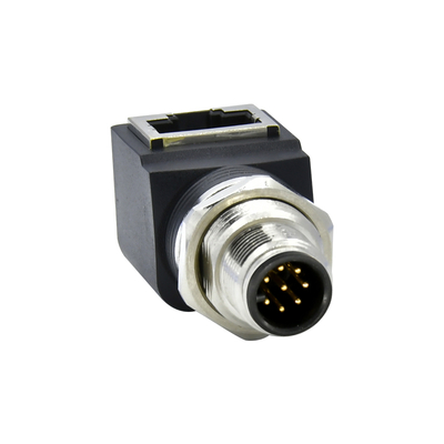 M12 tot RJ45 Ethernet Connector Manlijk Vrouwelijk IP67 Waterdicht 3-17 Pin