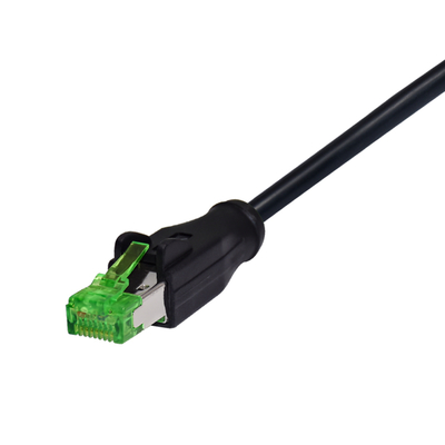 IP68 M12 X-code tot RJ45 Cat6 Ethernet-kabel 1 meter