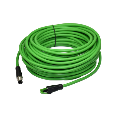 IP68 M12 X-code tot RJ45 Cat6 Ethernet-kabel 1 meter