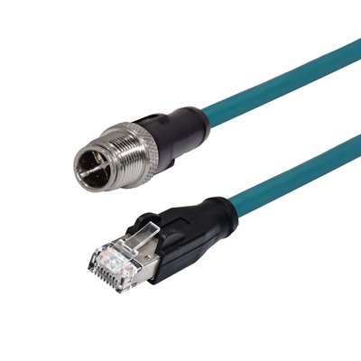 M12 X Code 8 Pin Man Waterdicht RJ45 Ethernet Kabel Cat 6