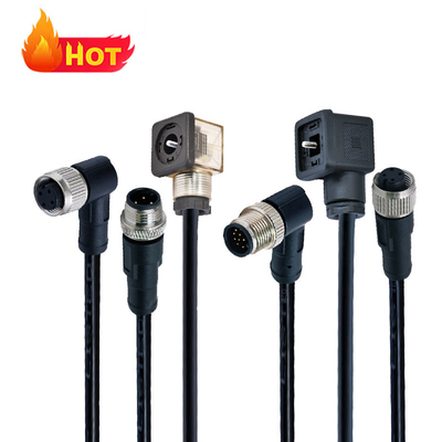 M12 naar magneetventiel connector waterdicht IP67 DIN 43650 A B C Type