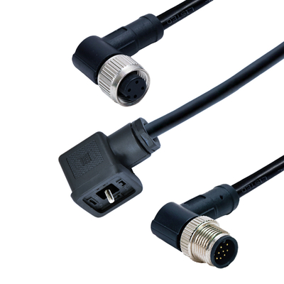 M12 naar magneetventiel connector waterdicht IP67 DIN 43650 A B C Type