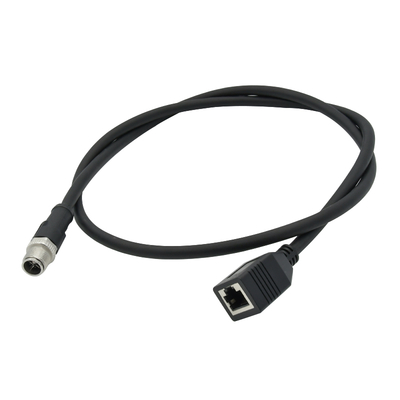 M12 X Code naar RJ45 Cat6 Adapter 10Gbps Waterdicht IP67