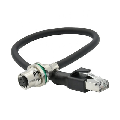 M12 Ethernet Kabel 4-pins 8-pins D X Code voor Industriële Camera Machine Vision