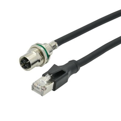 M12 Ethernet Kabel 4-pins 8-pins D X Code voor Industriële Camera Machine Vision