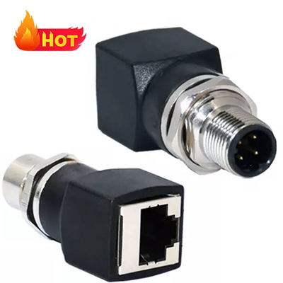 M12 X-code vrouwelijke RJ45 connector IP67 IP68 waterdicht