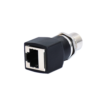 M12 X-code vrouwelijke RJ45 connector IP67 IP68 waterdicht