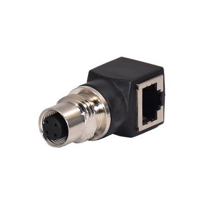 M12 X-code vrouwelijke RJ45 connector IP67 IP68 waterdicht