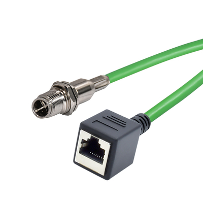 M12 8-pins X-gecodeerde mannelijk naar RJ45 Gigabit Ethernet Kabel IP67