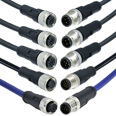 M12 waterdicht aansluiting IP68 3-17 Pin Mannelijke Vrouwelijke Schroef Type DIN