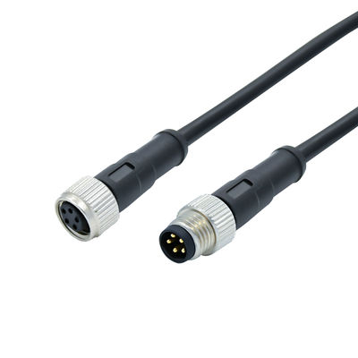 M8 Waterproof Connector with PA66+GF20% Insert 3A-5A Rated Current IEC61076-2-101 Standard