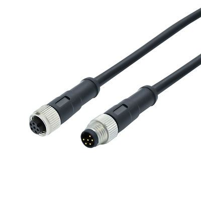 M8 Waterproof Connector with PA66+GF20% Insert 3A-5A Rated Current IEC61076-2-101 Standard