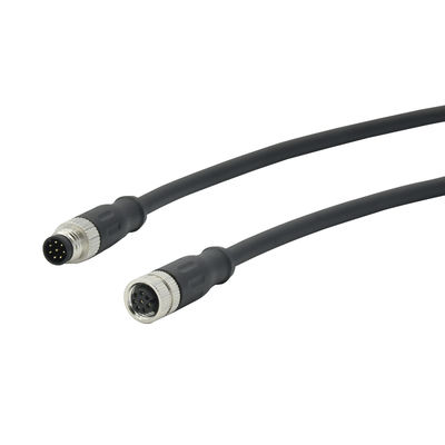 M8 Waterproof Circular Connector with -25℃~85℃ Temperature Range Straight/Right Angle Orientation and PVC/PUR Outer Sheath
