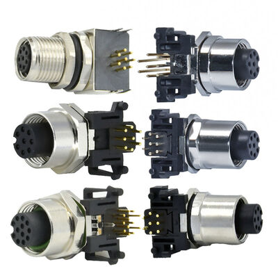 M8 Waterdichte Ronde Connector met IP67/IP68 Classificatie 3-8 Pins Paneelmontage voor 30-60V Toepassingen