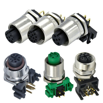 M8 Waterdichte Ronde Connector met IP67/IP68 Classificatie 3-8 Pins Paneelmontage voor 30-60V Toepassingen