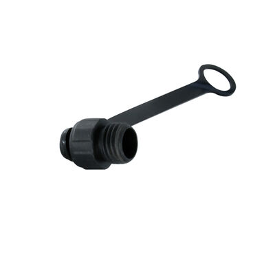 M8 Connector Stofkap met Ketting voor Mannelijke Vrouwelijke Stekker en Socket Bescherming Plastic Zwarte Kap