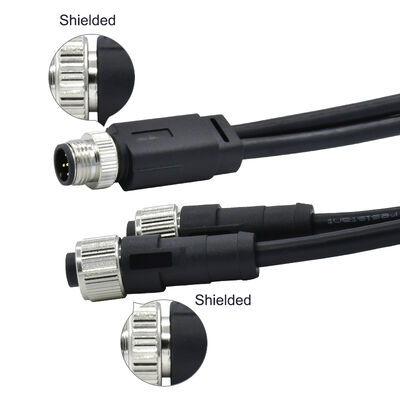 M8 4-pins Male Ronde Sensor Connector Gevormde Y-Splitter 26AWG x 4C PUR Kabel Voldoet aan IP67 voor Automobielsignalen