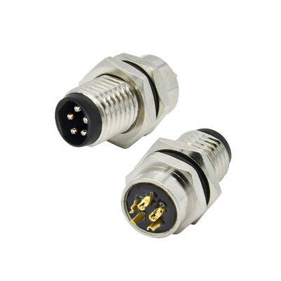 Waterdichting m8 receptacle 3 4 5 6 8 pins socket male female wandpaneel montage m8 metalen connectoren