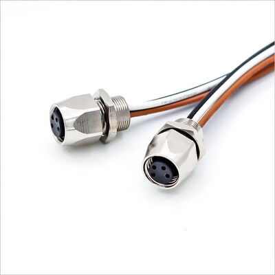 Waterdichting m8 receptacle 3 4 5 6 8 pins socket male female wandpaneel montage m8 metalen connectoren